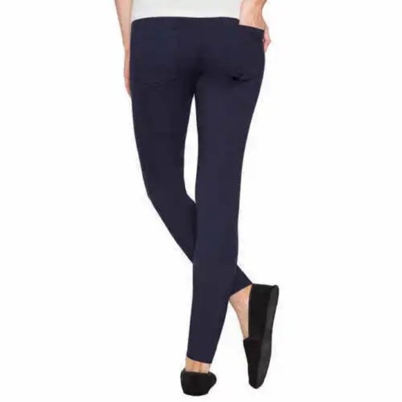 NWT Matty M Women’s High Rise Slub Ponte Legging Pants Blue, Size Small (New) - Picture 2 of 6